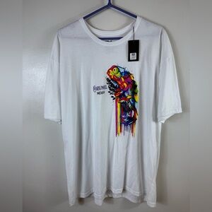 NWT‎ Cozumel Mexico Tee Shirt White Multicolor Chameleon Travel Casual Bright XL